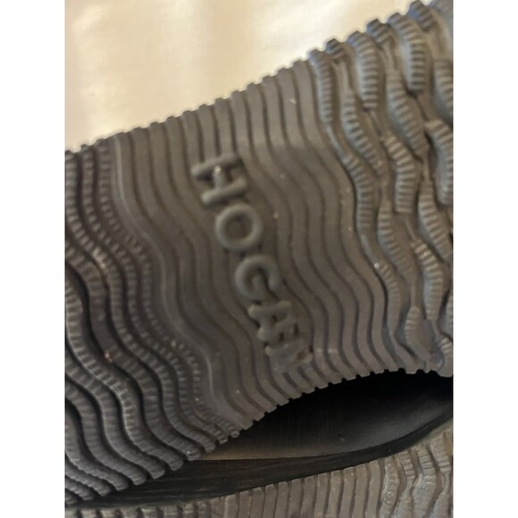 Hogan Outerwear Lace Up Hiking Work Boot, Black Leather & Nylon Women’s Size 6.5 - Picture 7 of 12